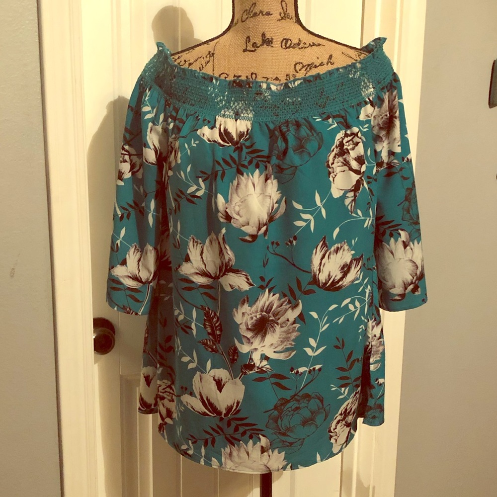 Beautiful Floral off Shoulder blouse